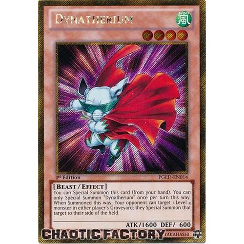 US PRINT Dynatherium - PGLD-EN014 - Gold Secret Rare 1st Edition NM