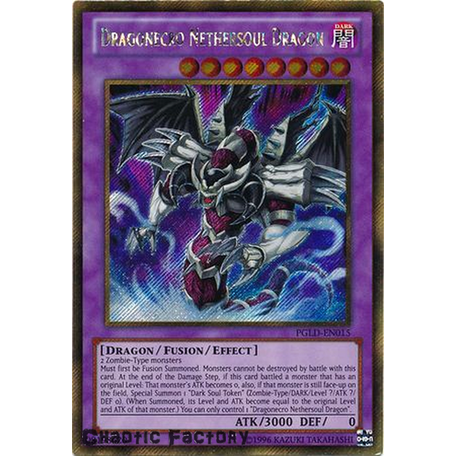 YUGIOH  Dragonecro Nethersoul Dragon - PGLD-EN015 Unlimited Edition NM