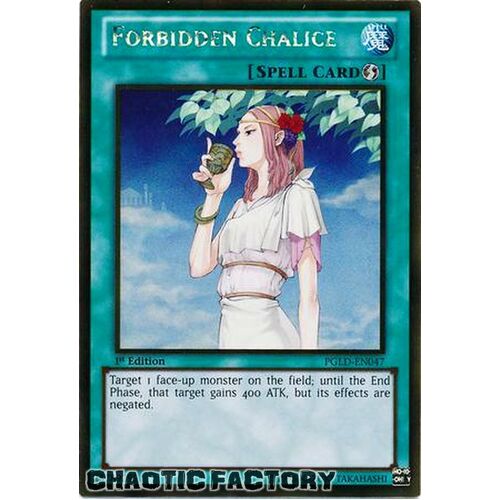 Forbidden Chalice - PGLD-EN047 - Gold Rare 1st Edition NM