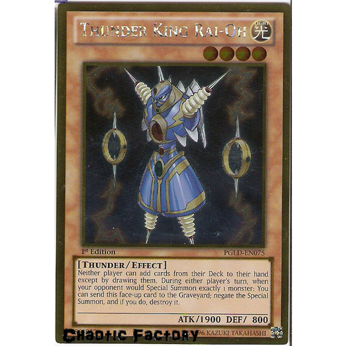 Thunder King Rai-Oh - PGLD-EN075 - Gold Rare 1st Edition NM
