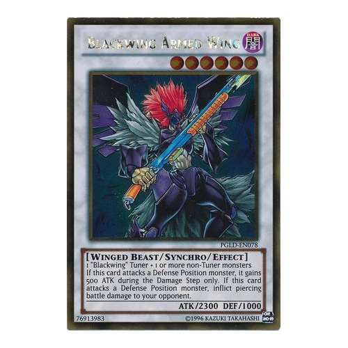 Blackwing Armed Wing - PGLD-EN078 - Gold Rare Unlimited NM