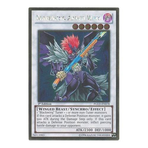 Blackwing Armed Wing - PGLD-EN078 - Gold Rare 1st Edition NM