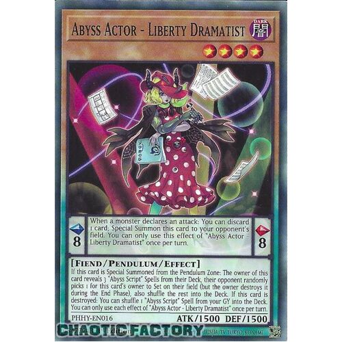 PHHY-EN016 Abyss Actor - Liberty Dramatist Common 1st Edition NM