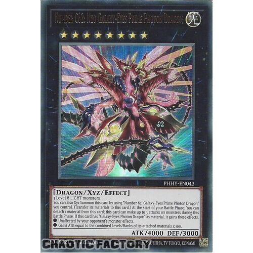 PHHY-EN043 Number C62: Neo Galaxy-Eyes Prime Photon Dragon Ultra Rare 1st Edition NM