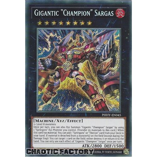 PHHY-EN045 Gigantic Champion Sargas Secret Rare 1st Edition NM