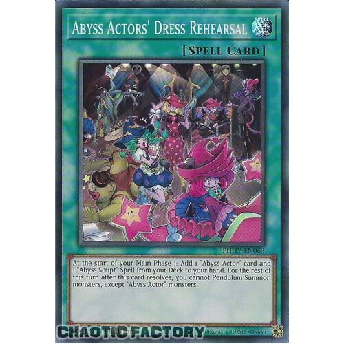 PHHY-EN063 Abyss Actors' Dress Rehersal Super Rare 1st Edition NM