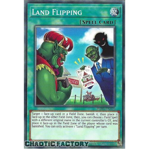 PHHY-EN070 Land Flipping Common 1st Edition NM