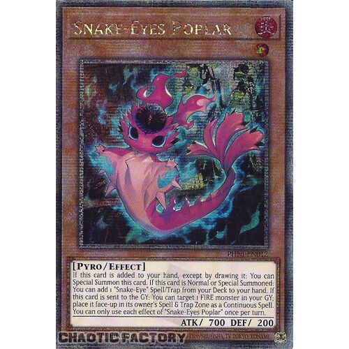 Quarter Century Secret Rare PHNI-EN012 Snake-Eyes Poplar 1st Edition NM