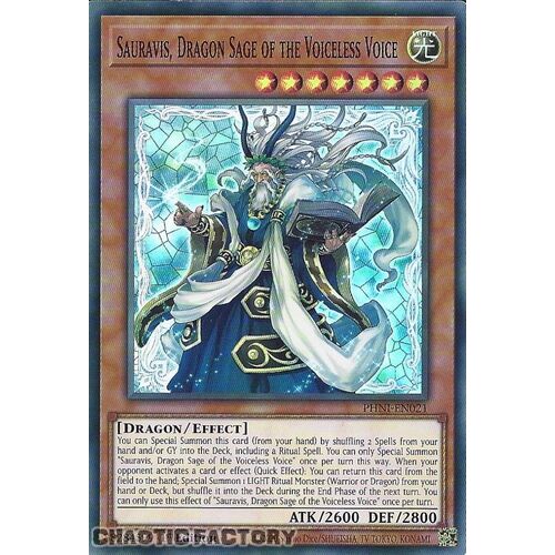 PHNI-EN021 Sauravis, Dragon Sage of the Voiceless Voice Super Rare 1st Edition NM