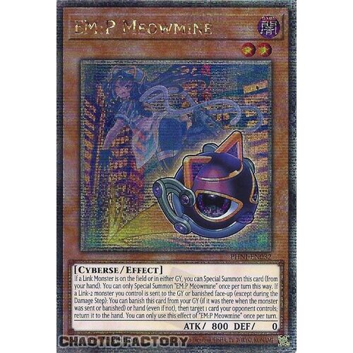 Quarter Century Secret Rare PHNI-EN032 EM:P Meowmine 1st Edition NM
