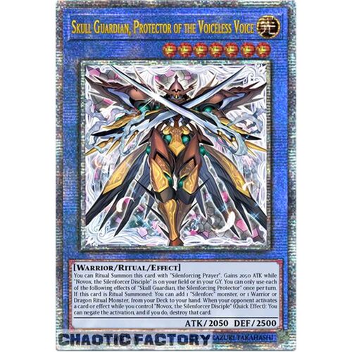 Quarter Century Secret Rare PHNI-EN037 Skull Guardian, Protector of the Voiceless Voice 1st Edition NM