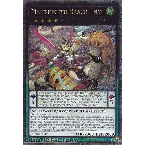 Quarter Century Secret Rare PHNI-EN049 Majespecter Draco - Ryu 1st Edition NM