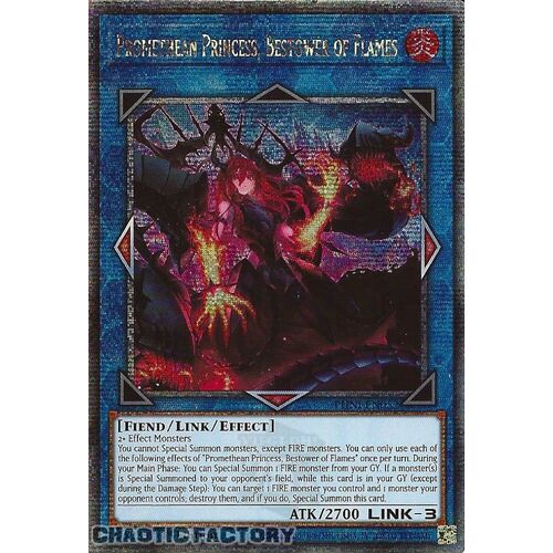 Quarter Century Secret Rare PHNI-EN052 Promethean Princess, Bestower of Flames 1st Edition NM