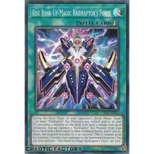 PHNI-EN056 Rise Rank-Up-Magic Raidraptor's Force Super Rare 1st Edition NM