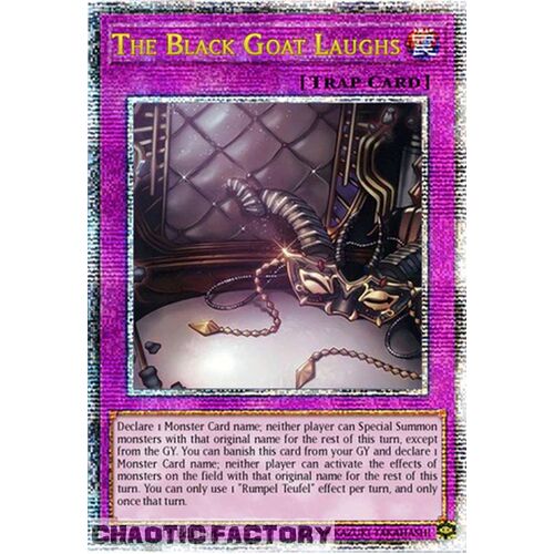 Quarter Century Secret Rare PHNI-EN078 The Black Goat Laughs 1st Edition NM