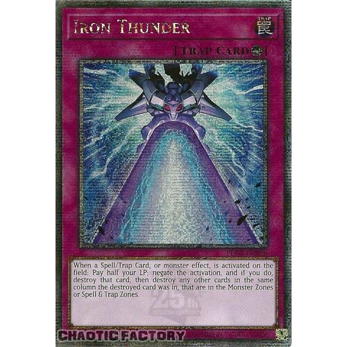 Quarter Century Secret Rare PHNI-EN080 Iron Thunder 1st Edition NM
