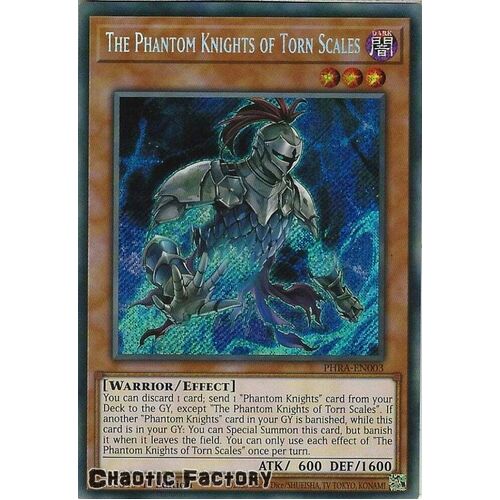 PHRA-EN003 The Phantom Knights of Torn Scales Secret Rare 1st Edition NM