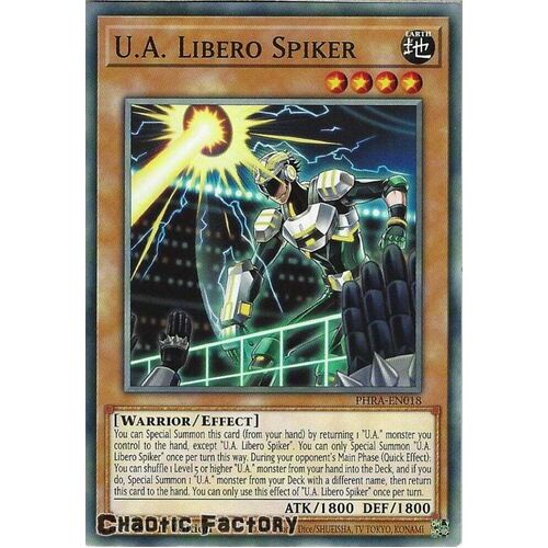 PHRA-EN018 U.A. Libero Spiker Common 1st Edition NM