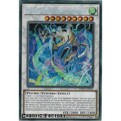 PHRA-EN036 Virtual World Kyubi - Shenshen Secret Rare 1st Edition NM
