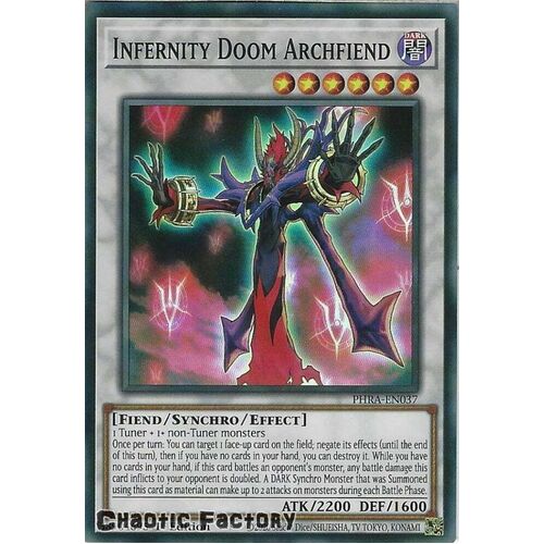 PHRA-EN037 Infernity Doom Archfiend Super Rare 1st Edition NM