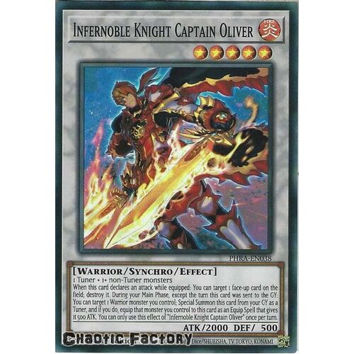 PHRA-EN038 Infernoble Knight Captain Oliver Super Rare 1st Edition NM