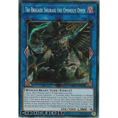 US PRINT PHRA-EN048 Tri-Brigade Shuraig the Ominous Omen Secret Rare 1st Edition NM