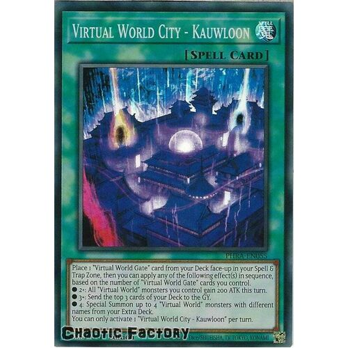 PHRA-EN055 Virtual World City - Kauwloon Super Rare 1st Edition NM