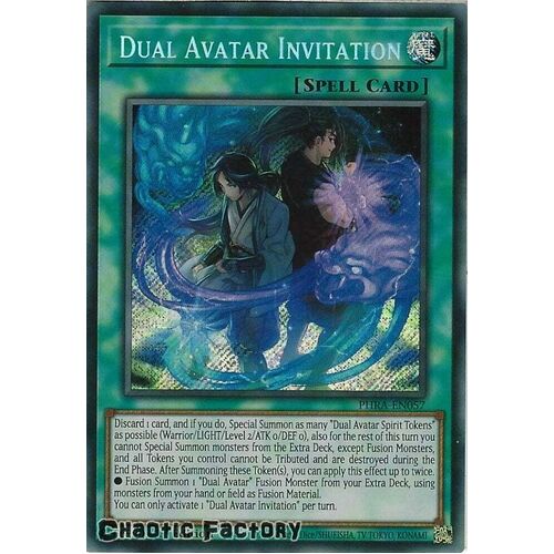 PHRA-EN057 Dual Avatar Invitation Secret Rare 1st Edition NM