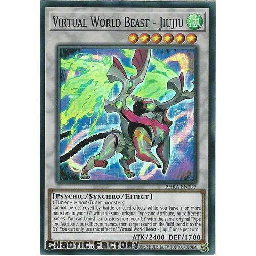 PHRA-EN097 Virtual World Beast - Jiujiu Super Rare 1st Edition NM