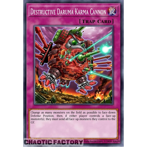 PHRE-EN030 Destructive Daruma Karma Cannon Rare 1st Edition NM