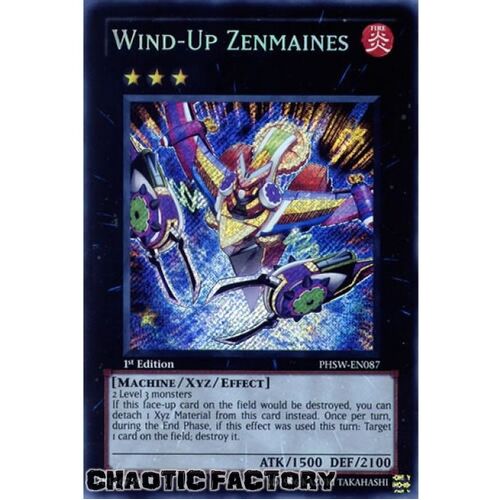 Wind-Up Zenmaines - PHSW-EN087 - Secret Rare 1st Edition NM