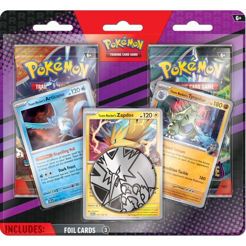 Pokemon TCG Enhanced 2 Pack Blister - Team Rocket's Articuno Zapdos Tyranitar