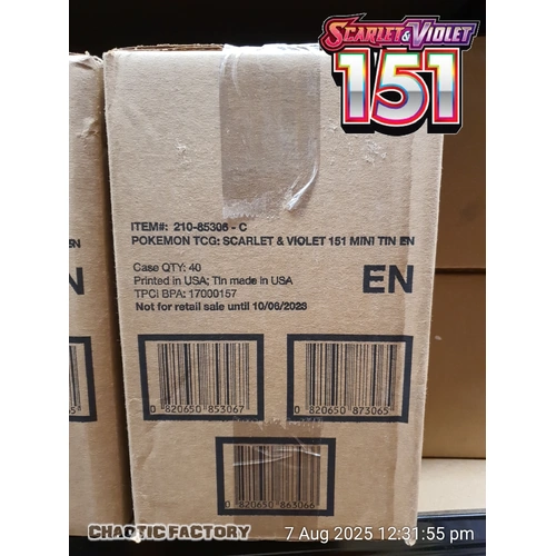 POKEMON TCG 151 Mini Tin SEALED CARTON CASE (40x tins)