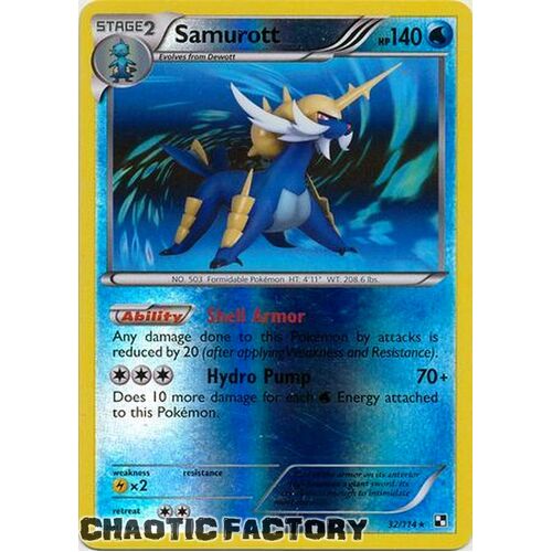 Samurott - 32/114 - Holo Rare Reverse Holo NM