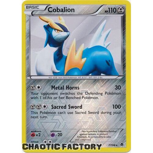 Cobalion - 77/98 - Holo Rare Reverse Holo NM