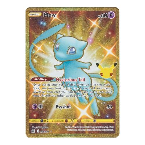 Mew - 025/025 - Gold Secret NM