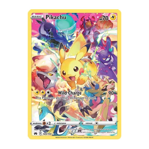 Pikachu Crown Zenith 160/159 Holo Secret Rare NM