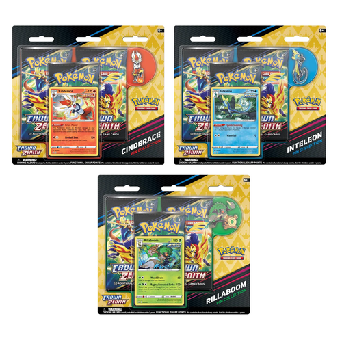 Pokemon Crown Zenith Pin Blister Collection Set of 3! Brand New Factory Sealed