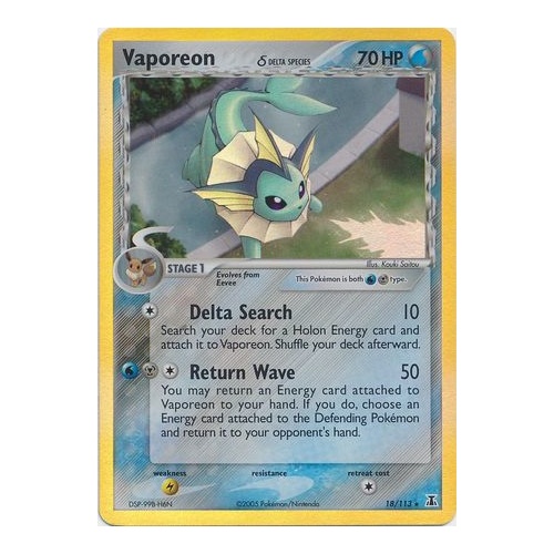Vaporeon (Delta Species) - 18/113 - Holo Rare NM