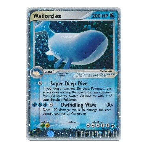 Wailord ex - 100/100 - Ultra Rare LP Ex Sandstorm