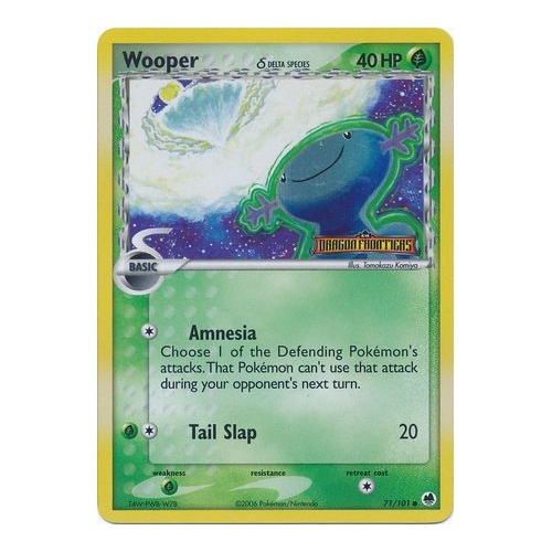 Wooper Delta Species 71/101 EX Dragon Frontiers Reverse Holo LP