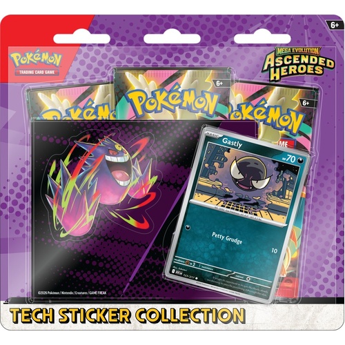 Pokemon Ascended Heroes Tech Sticker Collection - Gastly