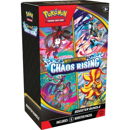 PREORDER Pokemon TCG Mega Evolutions 4 Chaos Rising Booster Bundle