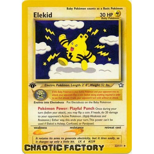 Elekid - 22/111 - Rare 1st Edition NM