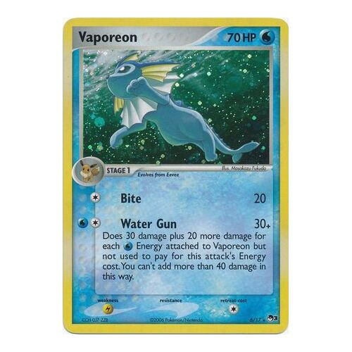 Vaporeon - 6/17 - Holo Rare NM