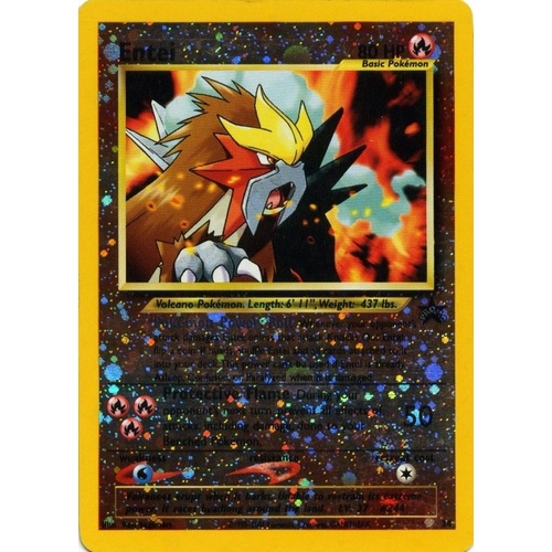 POKEMON TCG Entei - 34 - Reverse Rare Pokemon Promo Card Near Mint