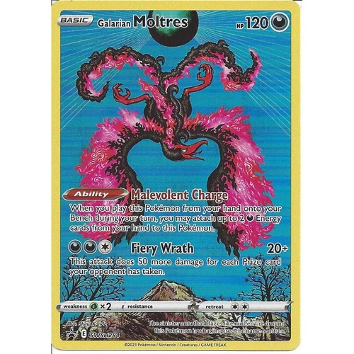 SWSH284 Galarian Moltres : Black Star Promo Card : Holo Rare NM