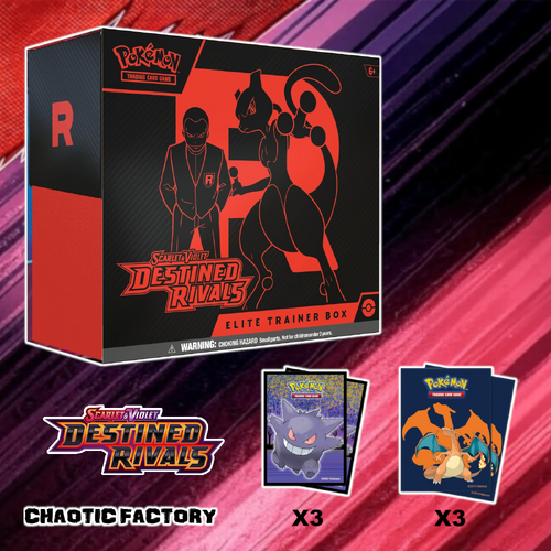 Pokemon TCG Destined Rivals Elite Trainer Box X Accessory Bundle