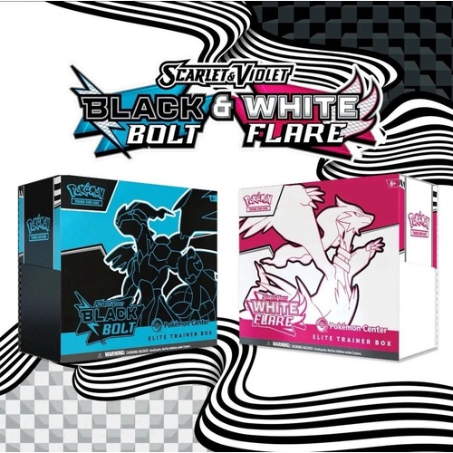 POKEMON TCG Scarlet & Violet 10.5 White Flare & Black Bolt Elite Trainer Box