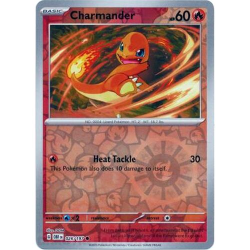 Charmander - 026/197 - Common Reverse Holo NM